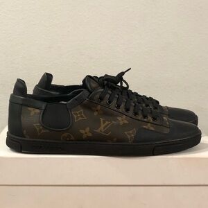 Louis Vuitton Men's Monogram Black and Brown Sneakers